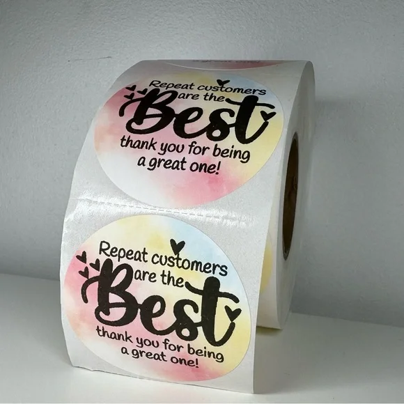 Repeat Customers Arethe Best!" stickers 100pcs| shipping supplies new - Picture 10 of 13